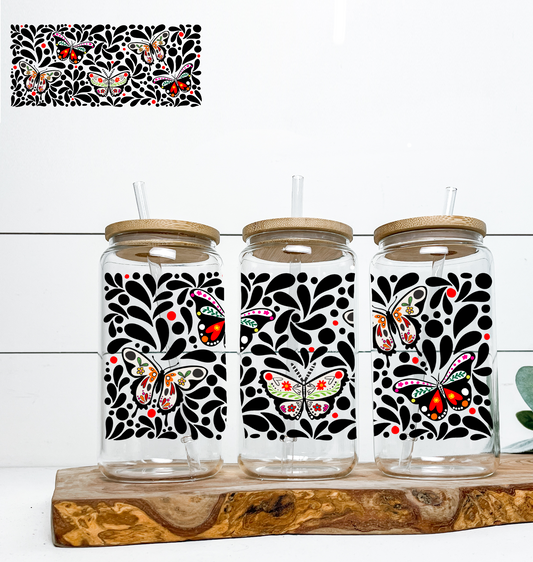 Butterfly Talavera Black UV Wrap DOUBLE SIDED