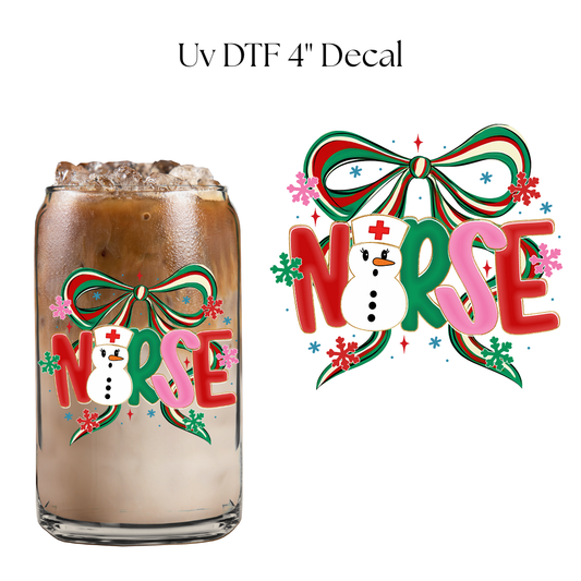 Nurse Christmas 4” UV DTF Decal