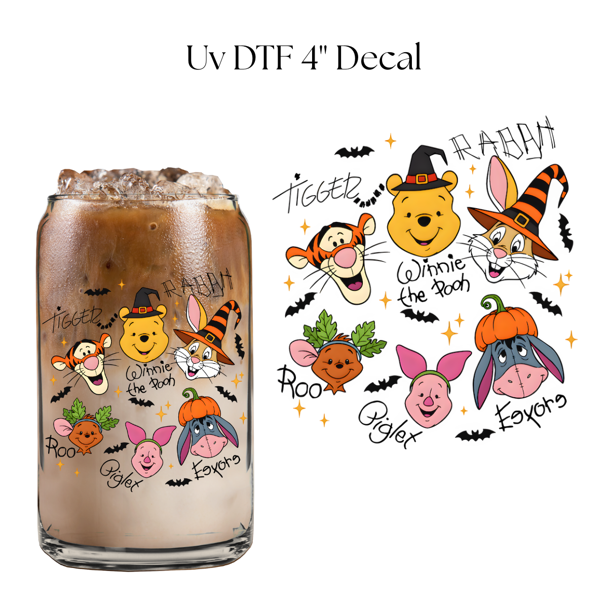 Bear Friends Halloween 4” UV DTF Decal