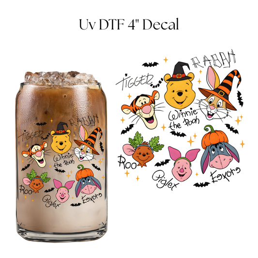 Bear Friends Halloween 4” UV DTF Decal