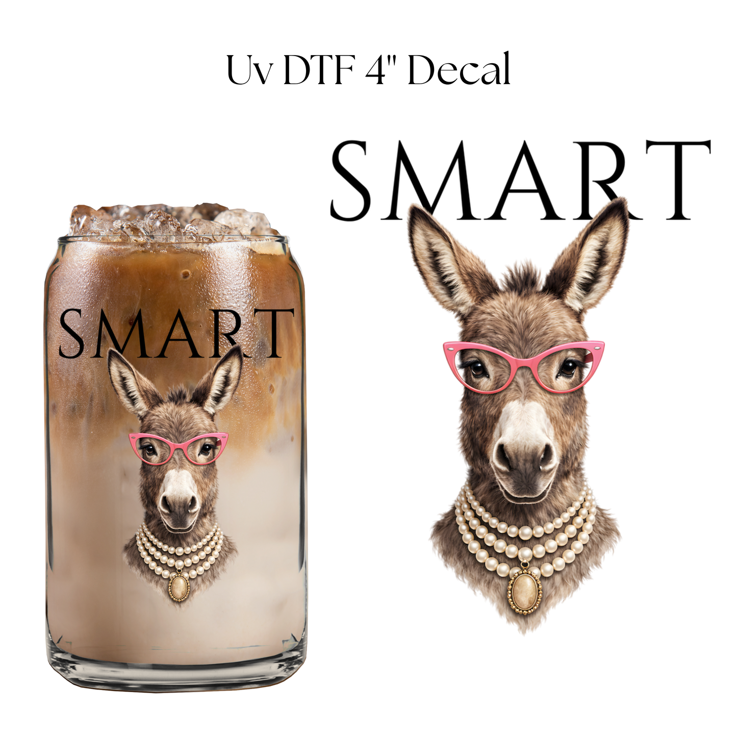 Smart Glasses 4” UV DTF Cup Decal