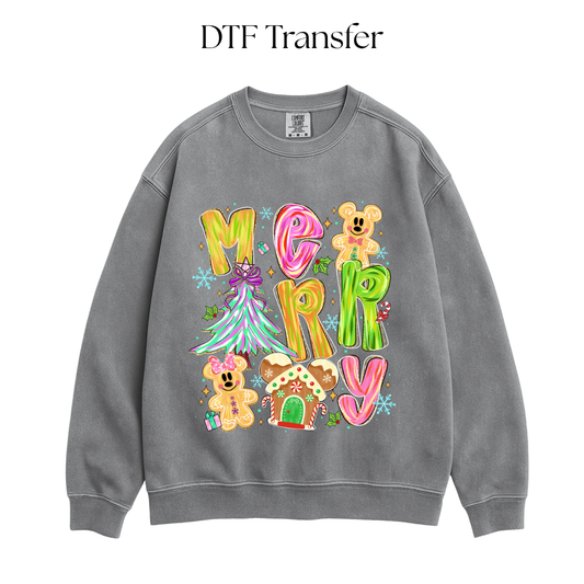 Merry Mouse Cookies DTF Transfer