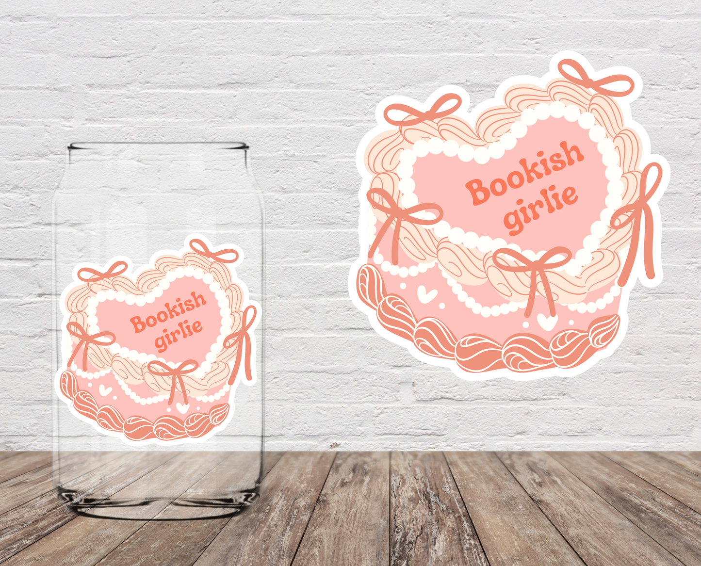 Bookish Girlie Cake 4" UV DTF