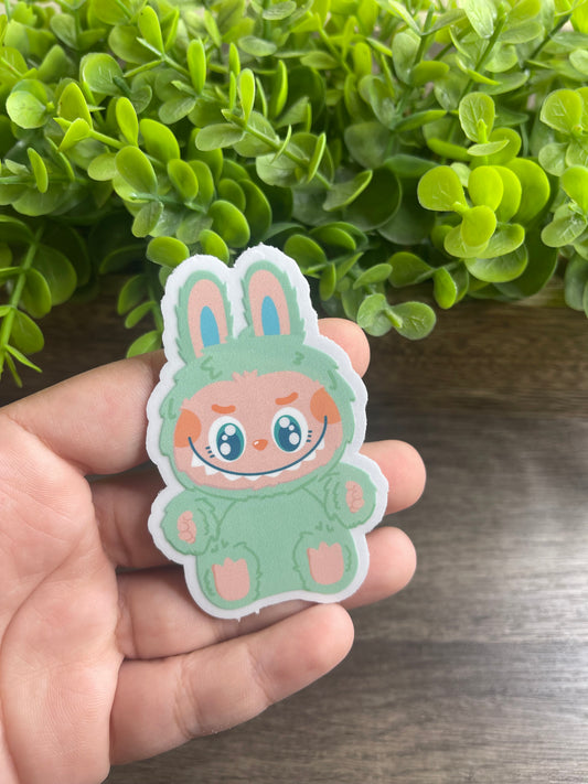 Green Bubu Clear Vinyl Sticker