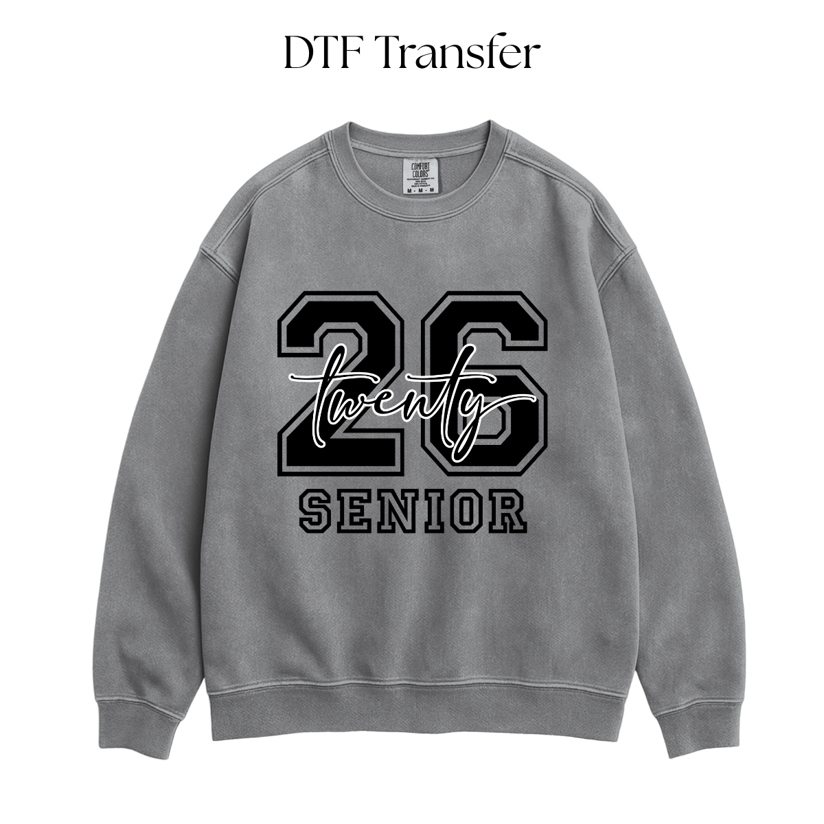 26 Senior Black DTF Transfer