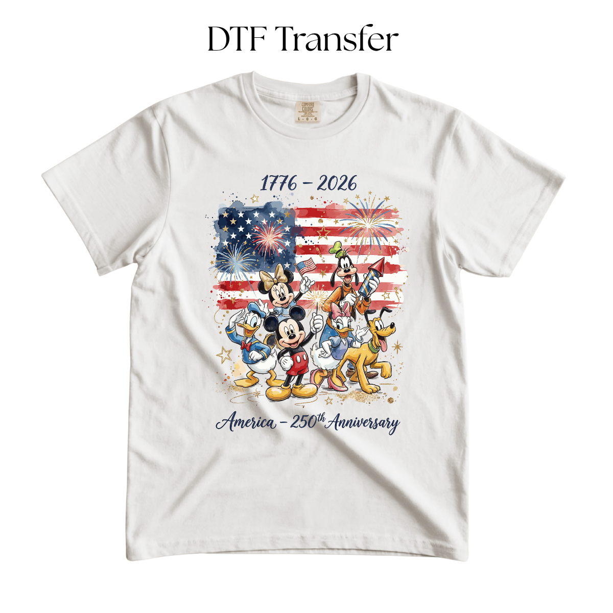 Mouse Friend Patriotic DTF Transfer