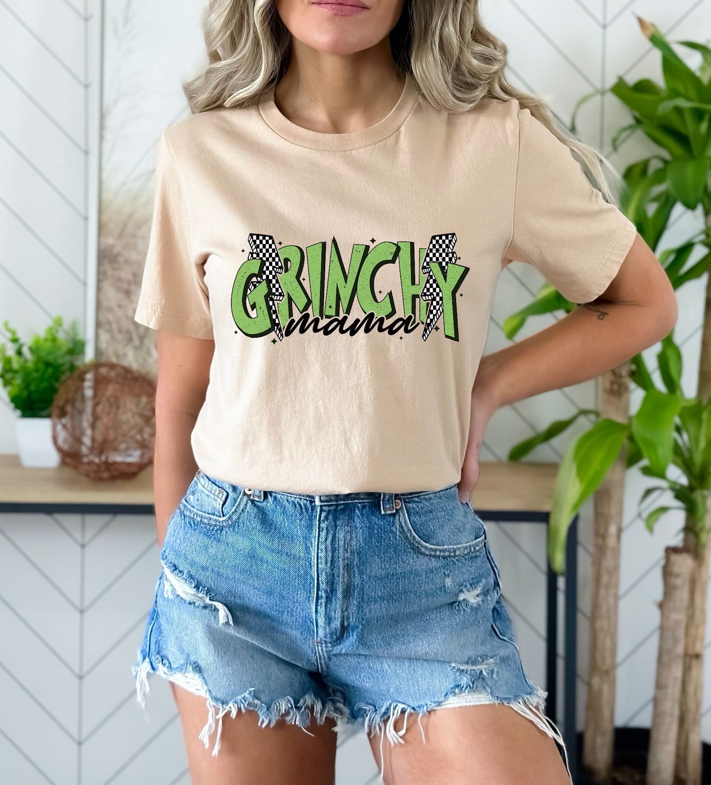 GOOD Green Monster Checkered Mama Bolt DTF