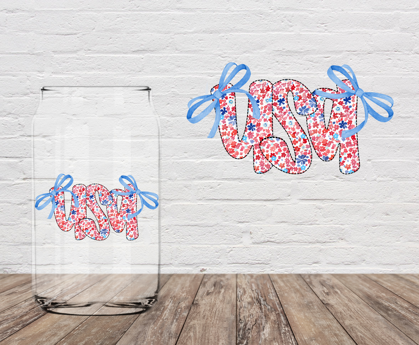 USA Floral 4" UV DTF