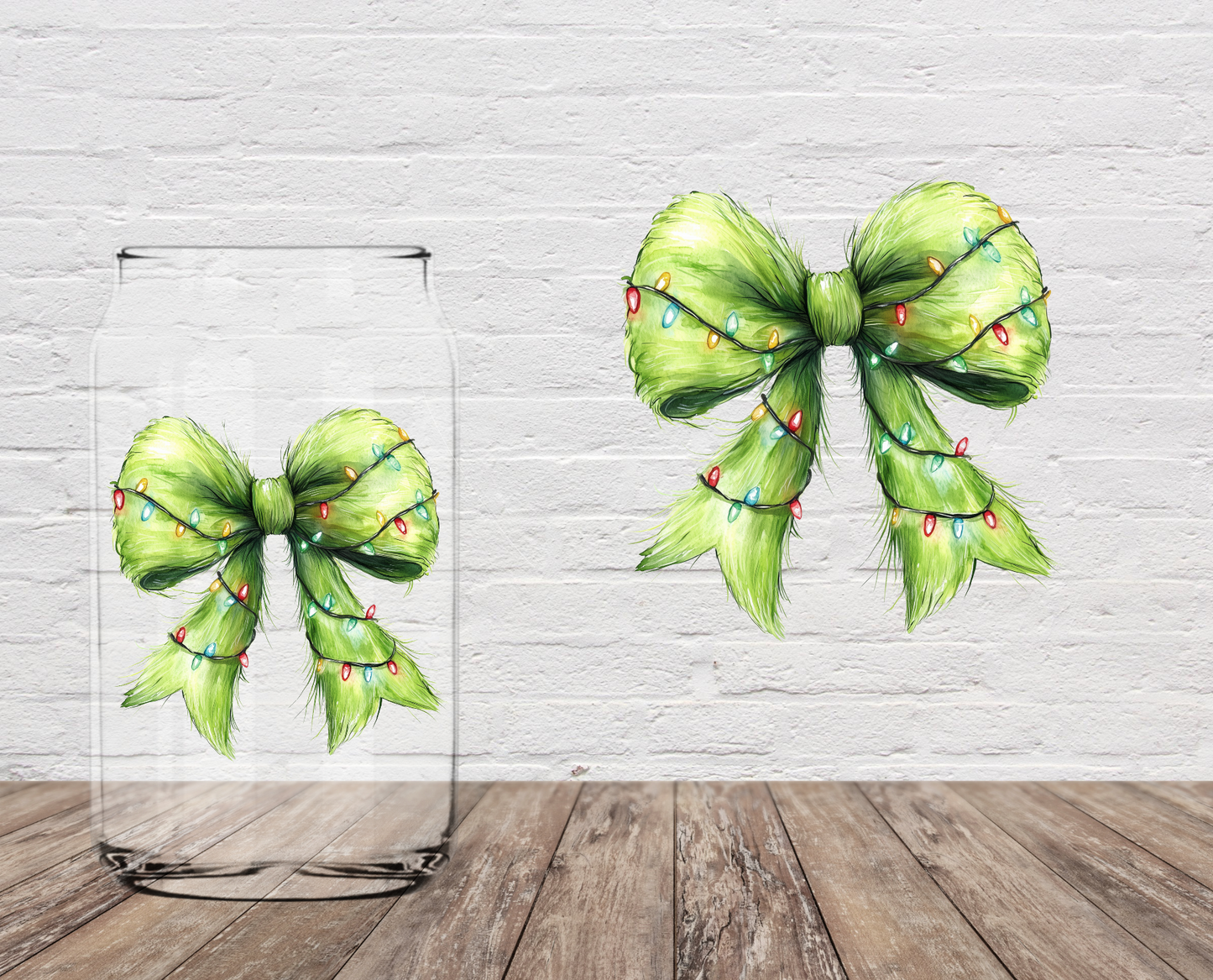 GOOD Green Monster Bow DOUBLE SIDED 4" UV