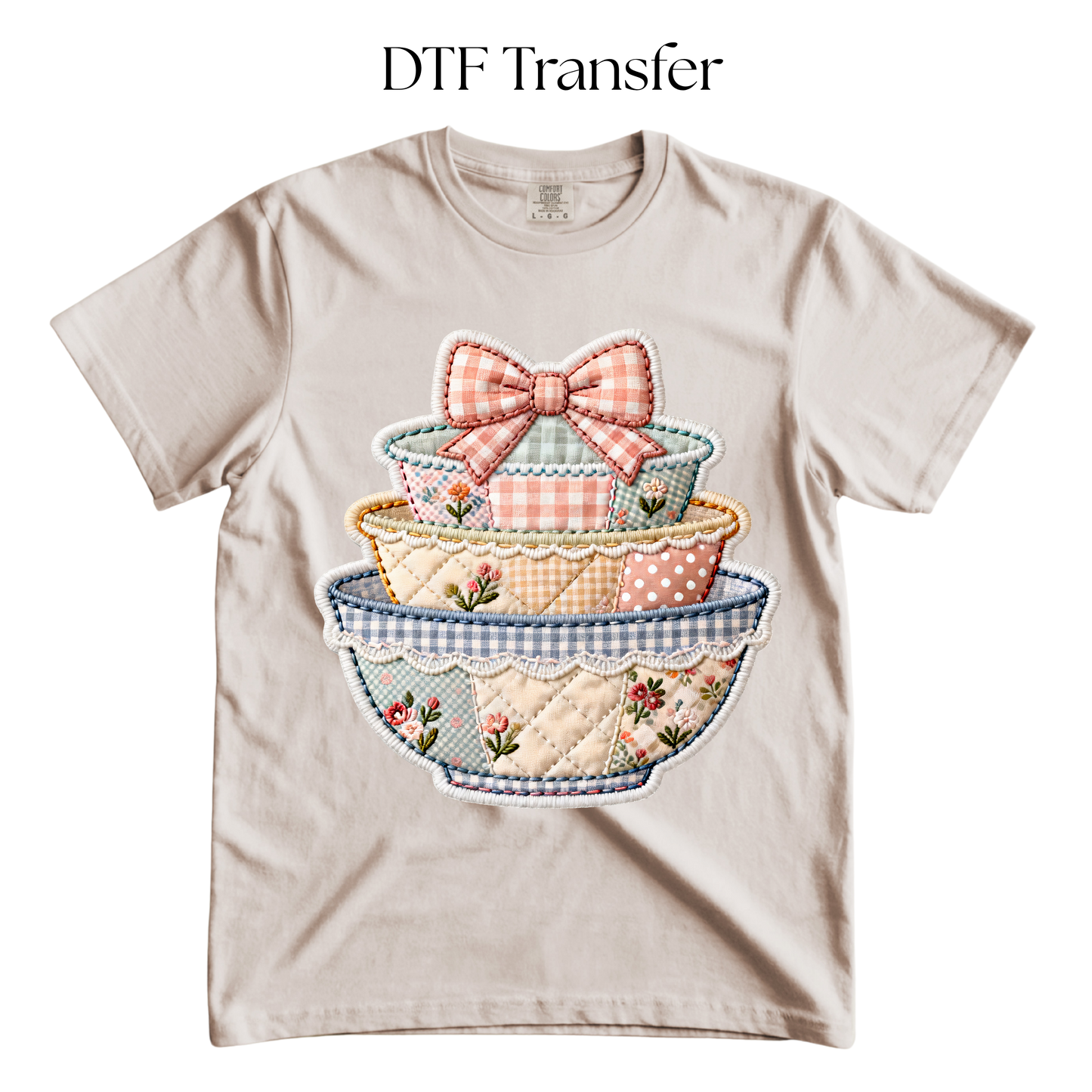 Faux Quilted Bowls DTF Transfers