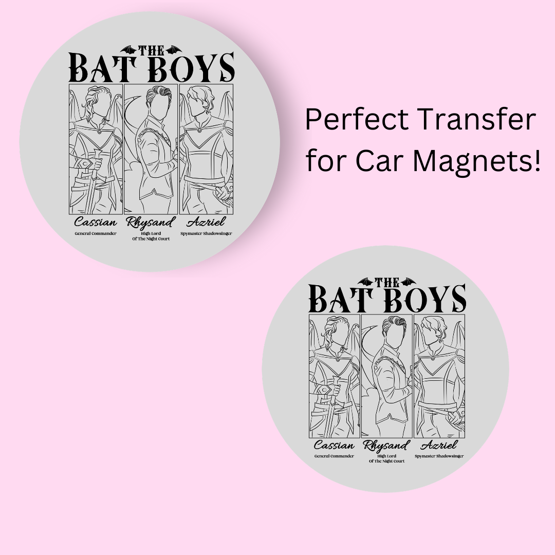 The Bat Boys 4.5" UV DTF (perfect for car magnets)