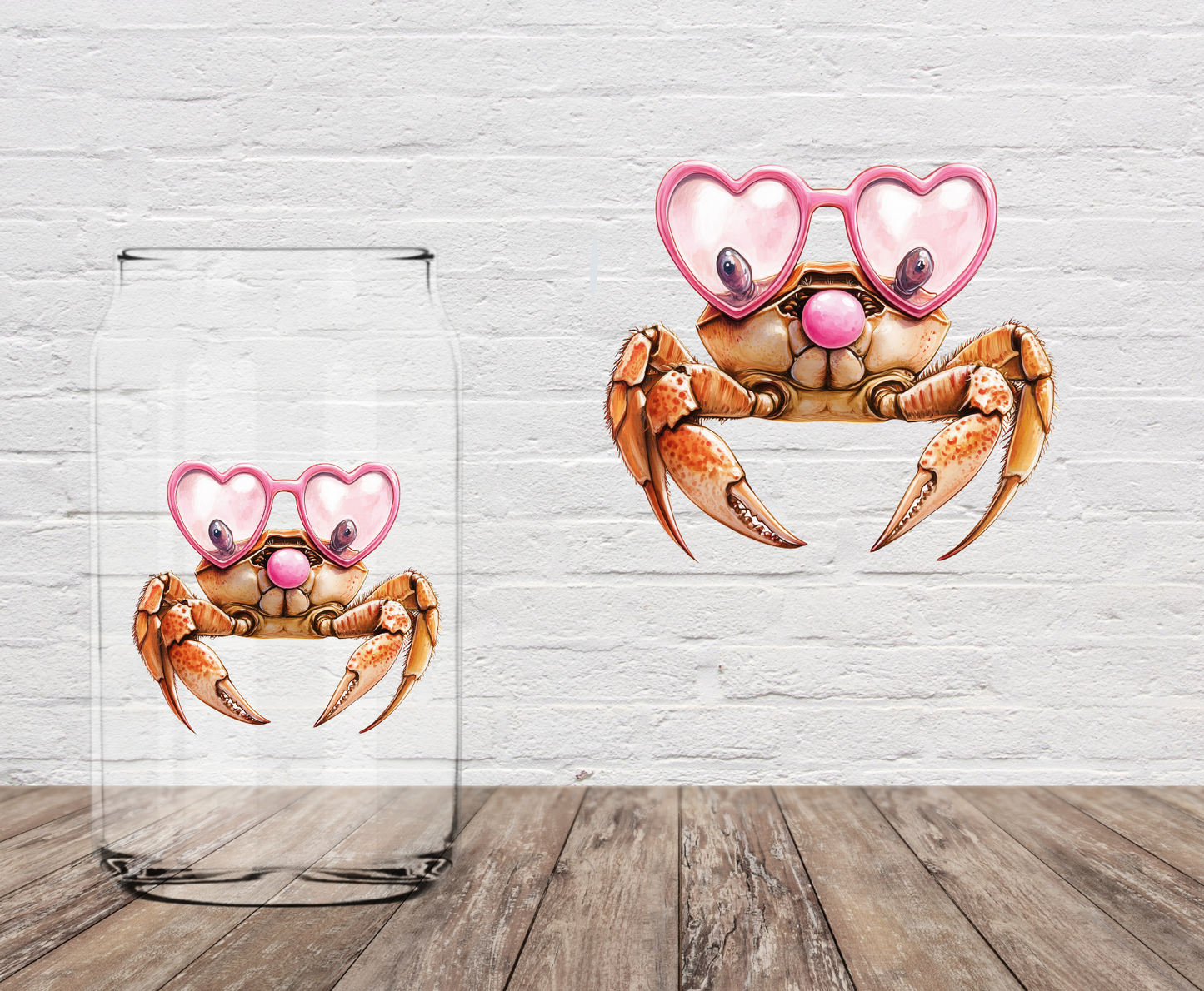 Crab With Sunnies 4" UV DTF