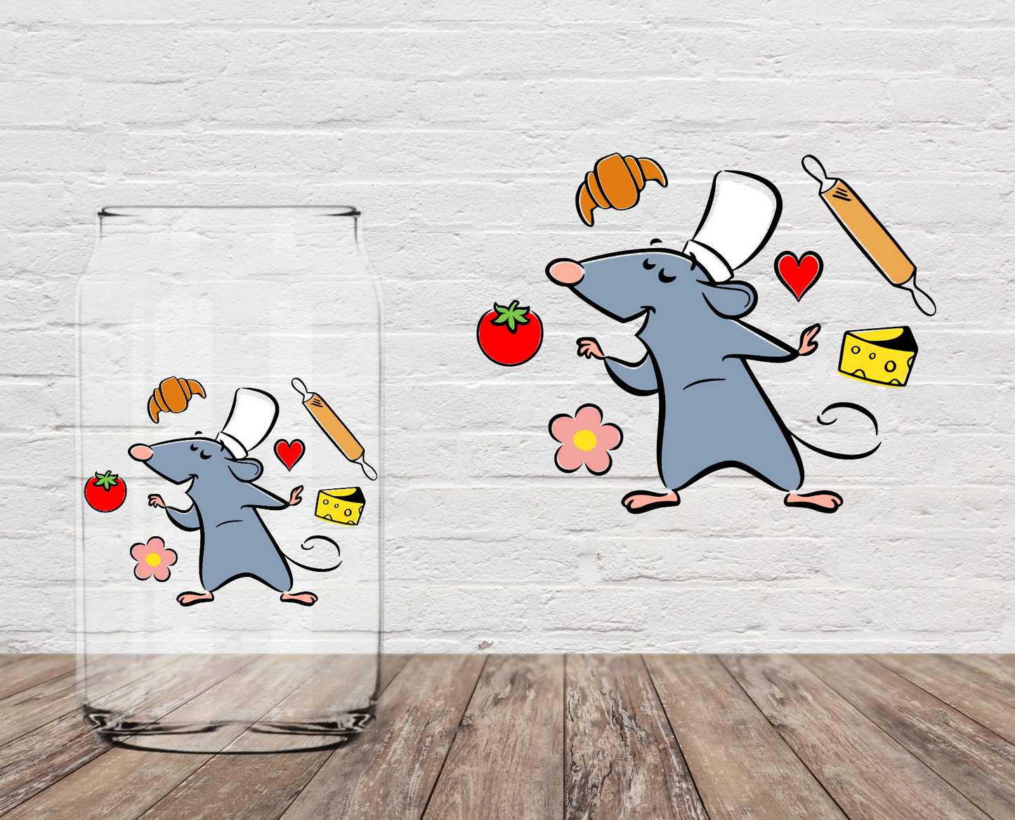The Cooking Rat 4" UV DTF DOUBLE SIDED