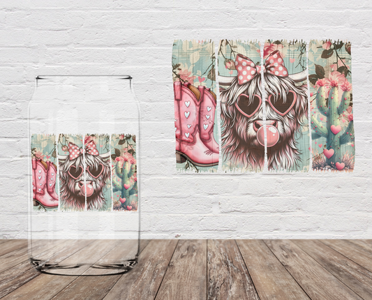 Cow Heart 4" UV DTF LAST CHANCE