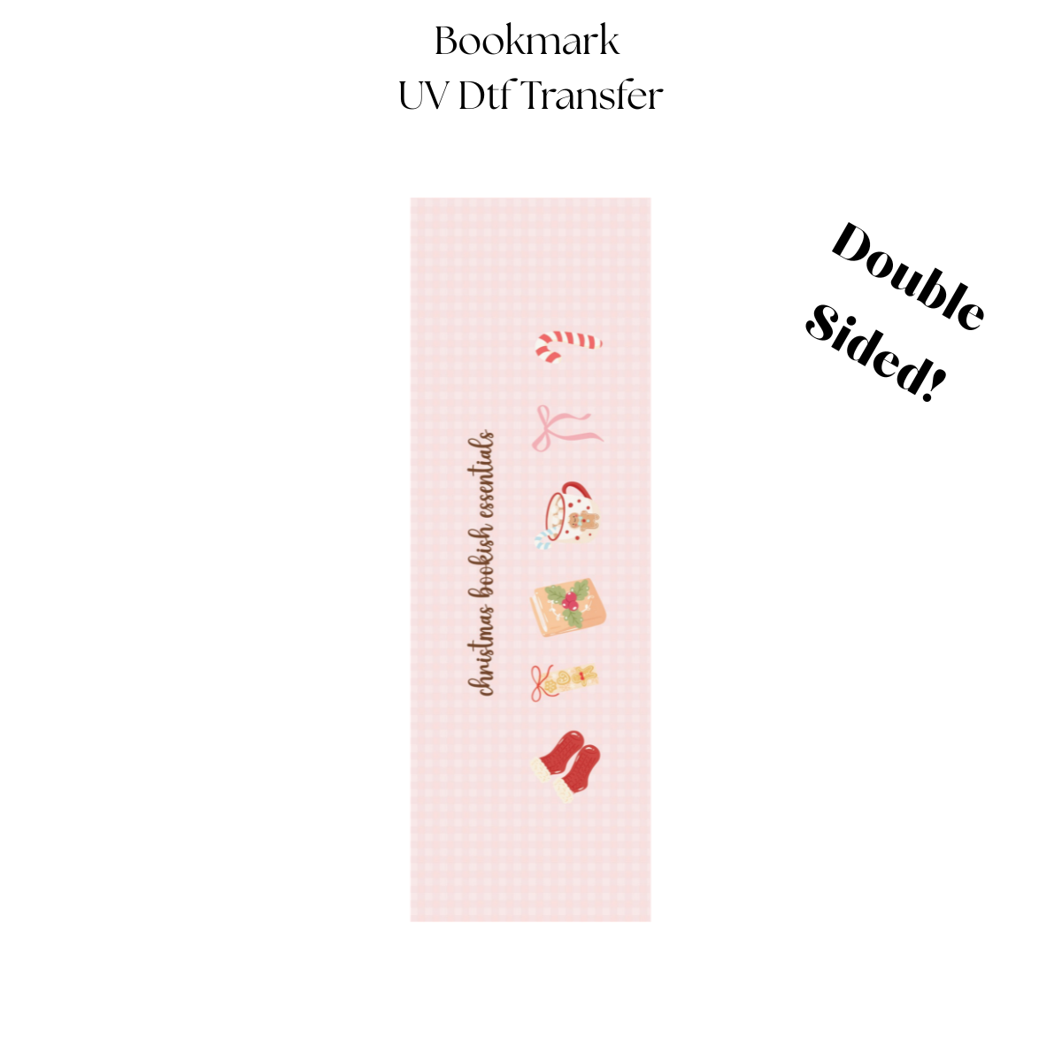 2" Christmas Bookish Essentials UV DTF Bookmark Transfer