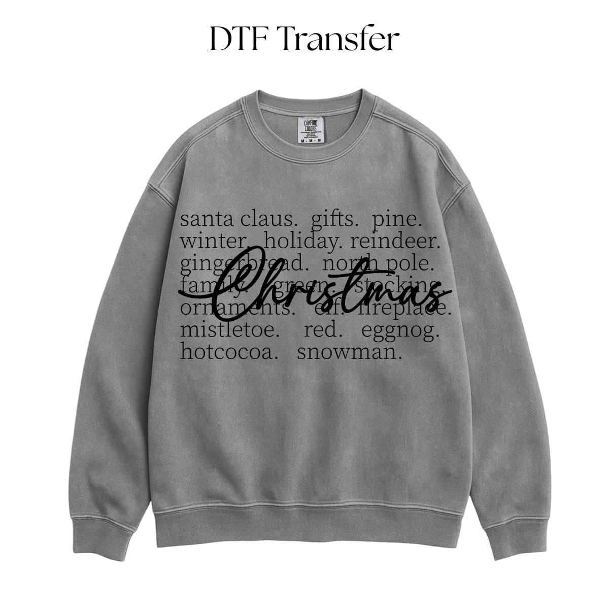 Christmas Definition DTF Transfer