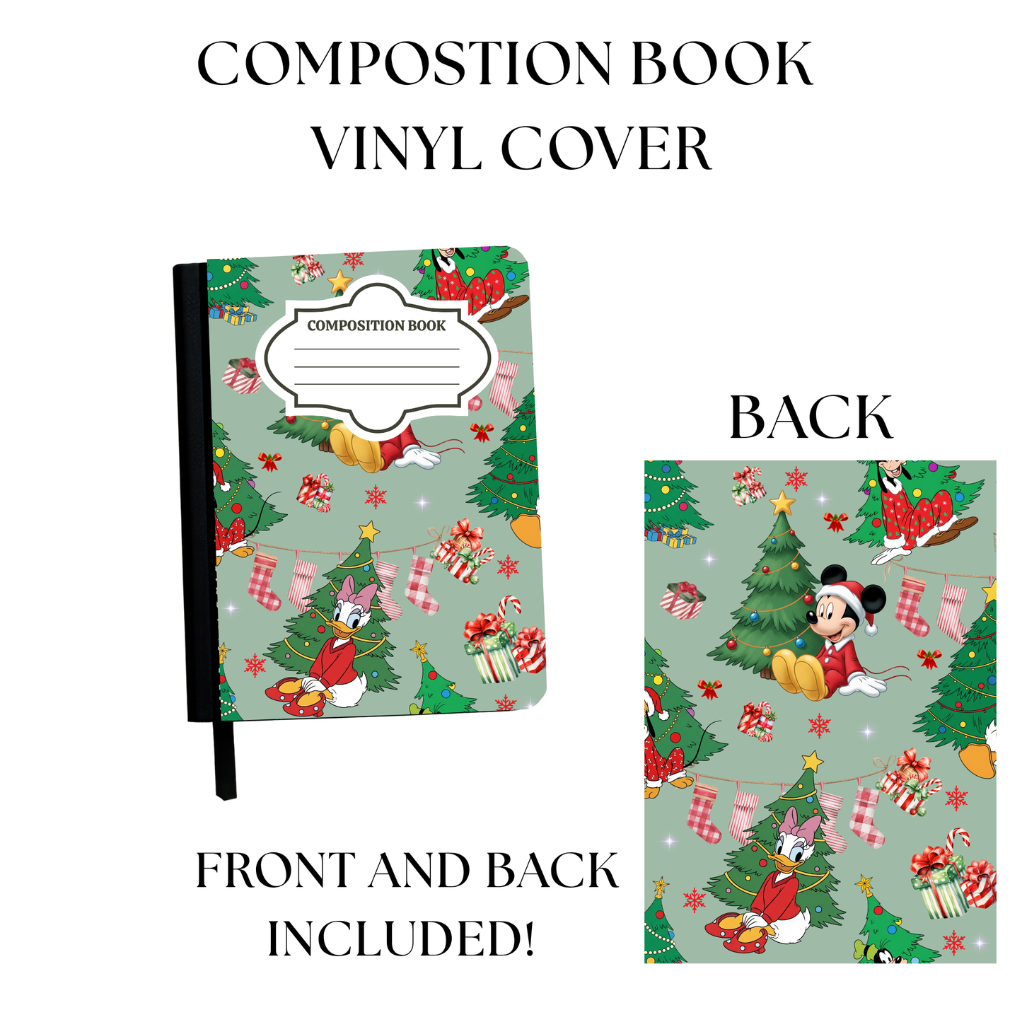 Mouse Christmas Composition Notebook Vinyl Cover