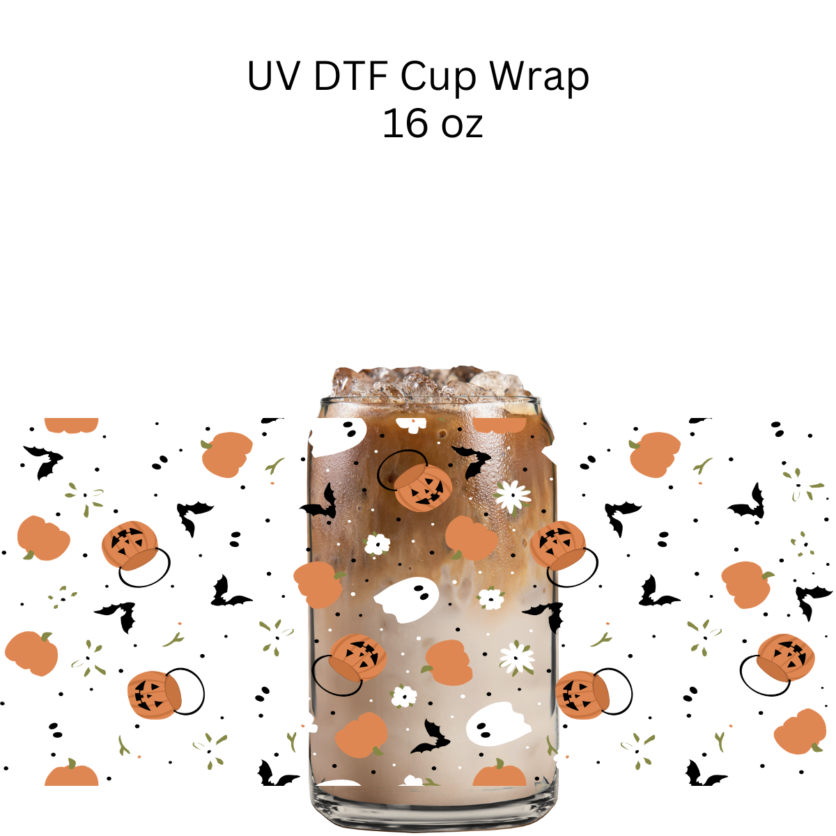 Pumpkin Basket UV DTF Cup Wrap
