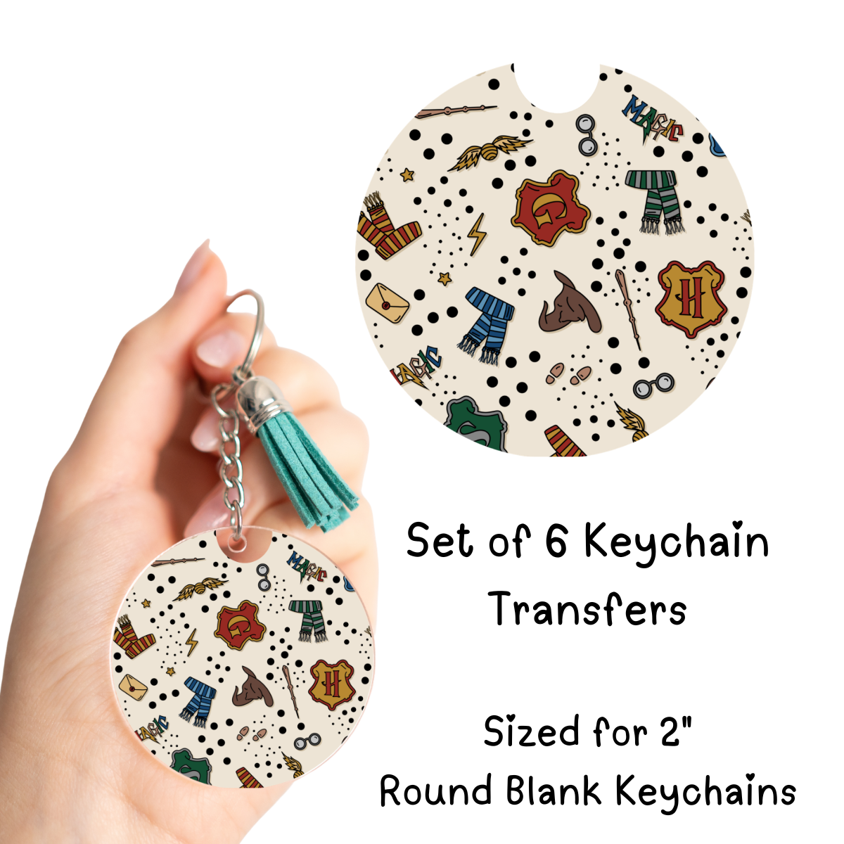 Wizard Magic Keychain Transfer Set of 6