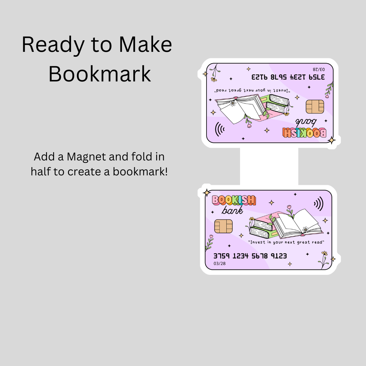 Bookish Bank Magnetic Bookmark DIY