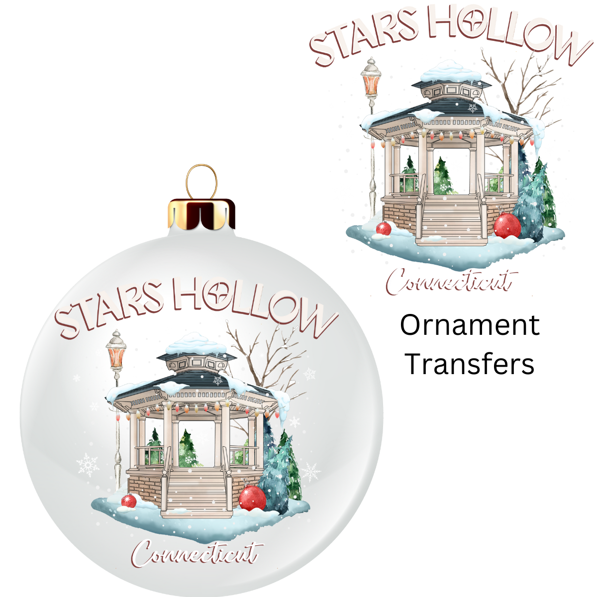 SH Snow Ornament Transfer UV DTF