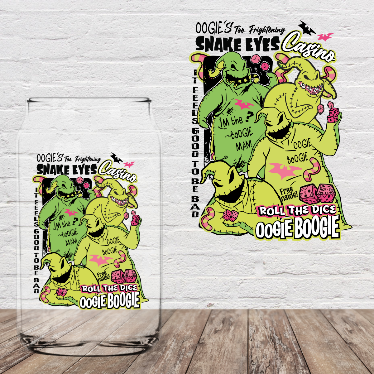 Roll the Dice Oogie 4” UV DTF