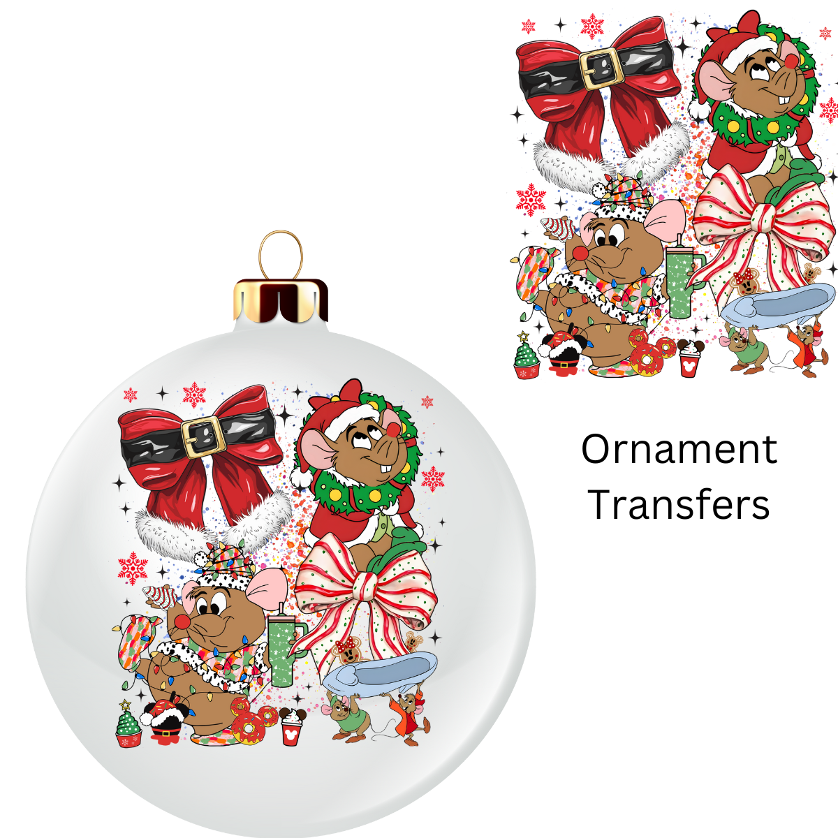 Magical Ella Mouse Ornament UV DTF