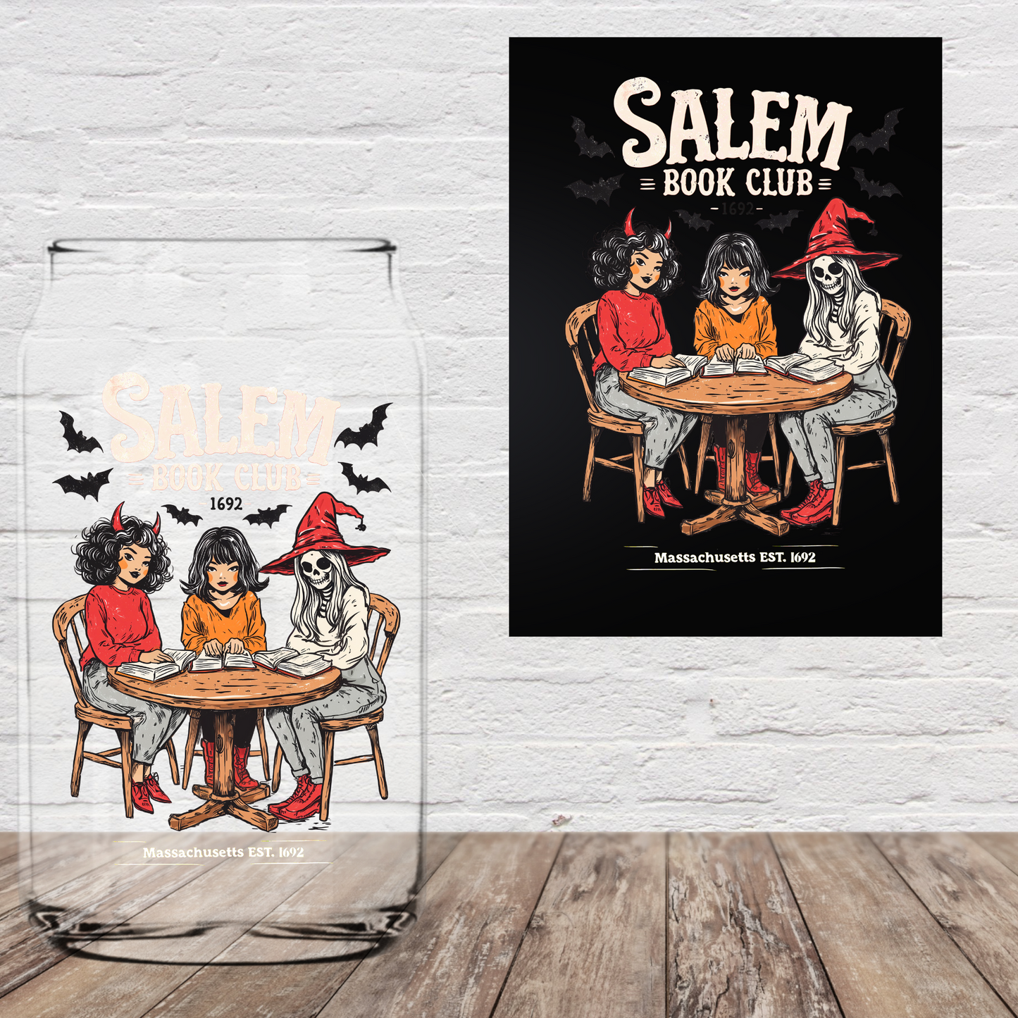 Salem Book Club 4" UV DTF