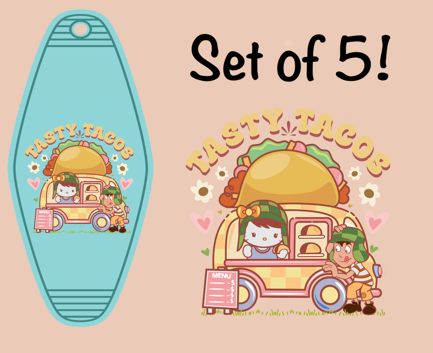 Tasty Tacos (MOTEL KEYCHAIN)