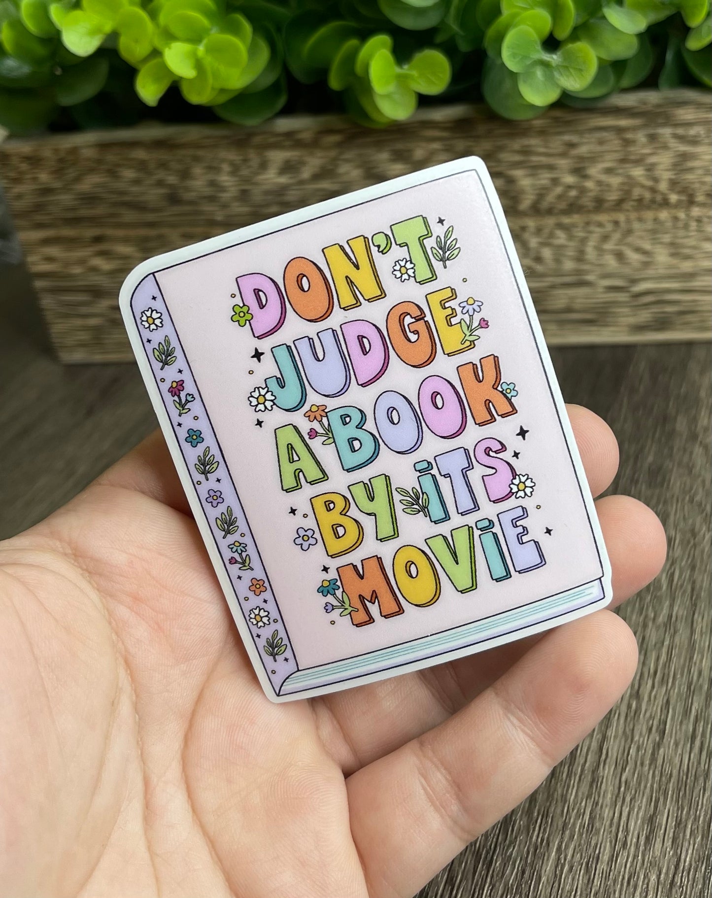 Don't Judge A Book By It's Movie Vinyl Sticker