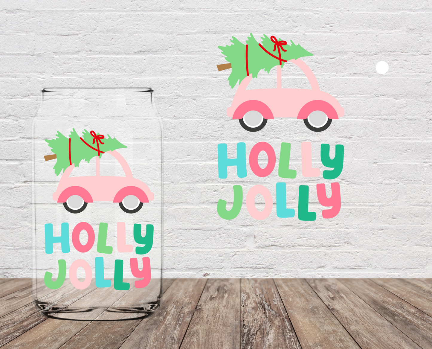 GOOD Holly Jolly Pink 4" UV DTF