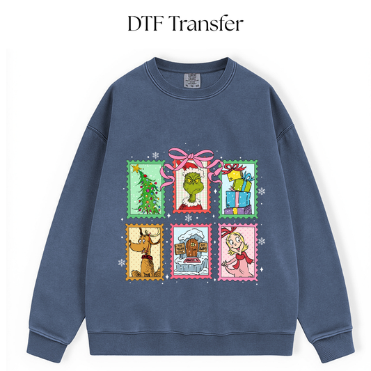 Green Monster Stamps DTF Transfer