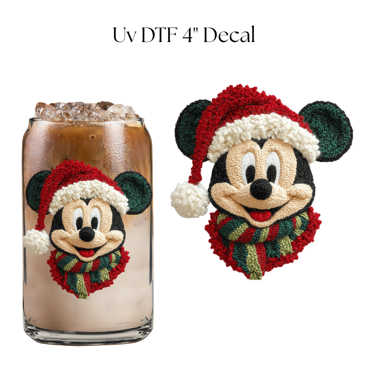 Boy Mouse Faux Yarn 4” UV DTF Decal