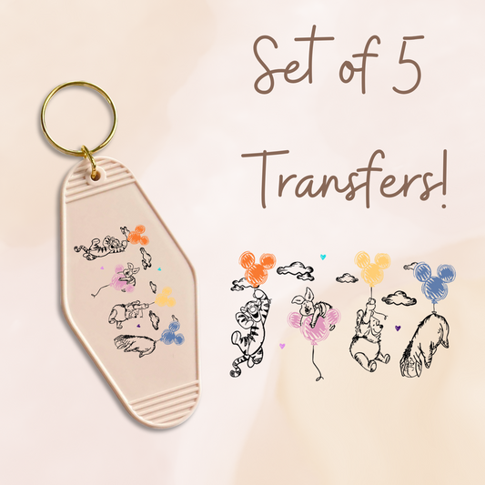 Magical Bear Friends MOTEL KEYCHAIN Transfer