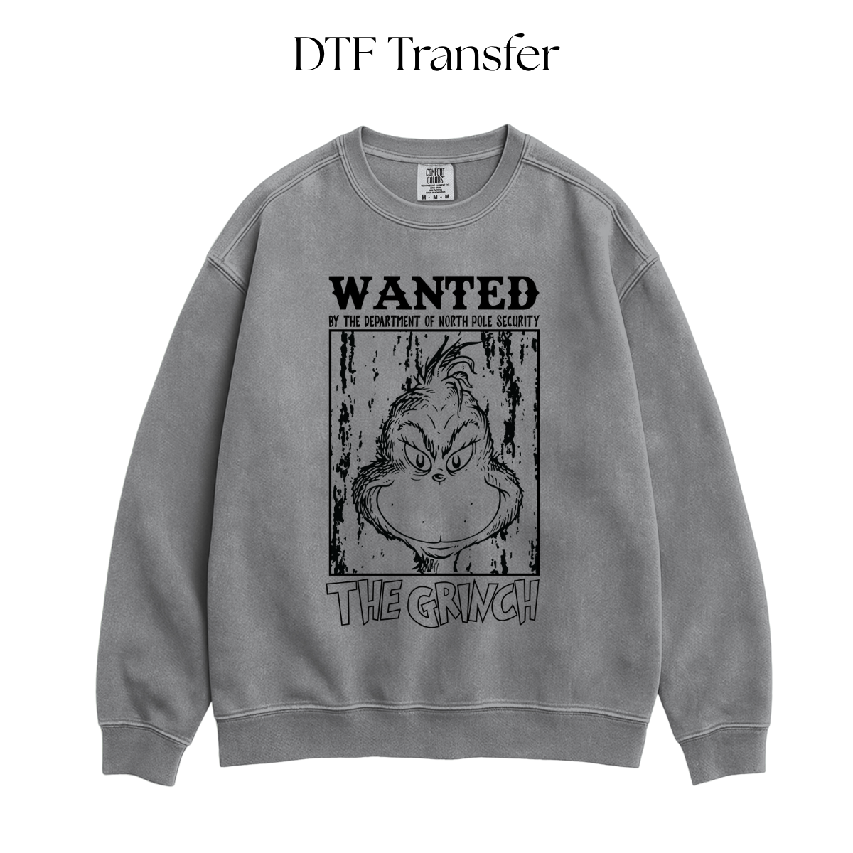 Wanted Green Monster Single Color DTF Transfer