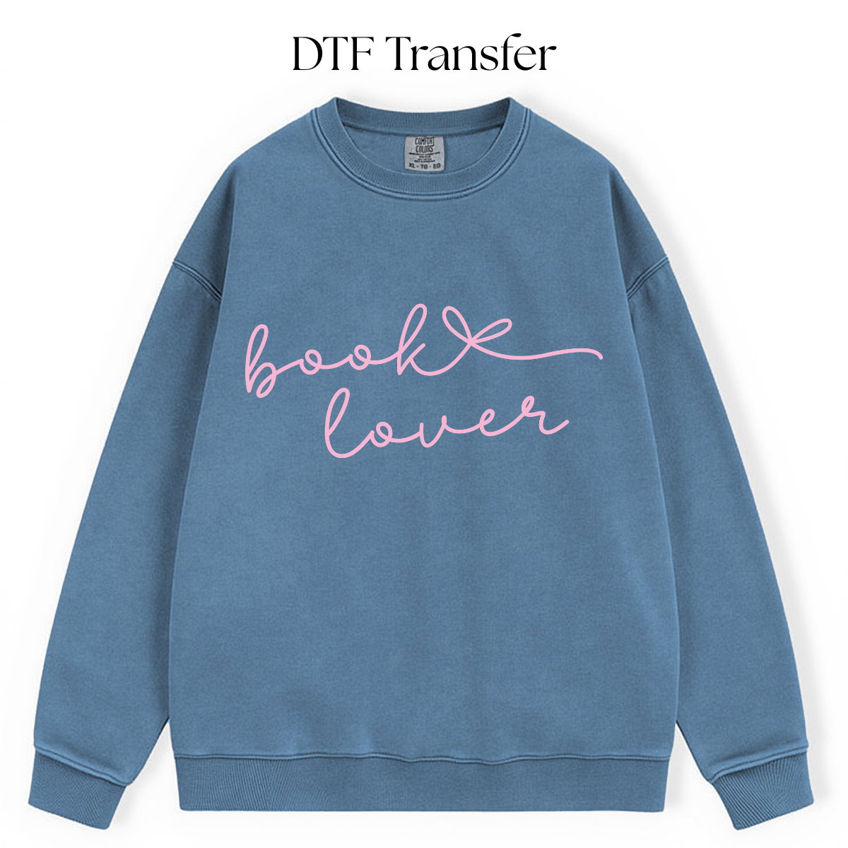 Book Lover Pink Single Color DTF Transfer