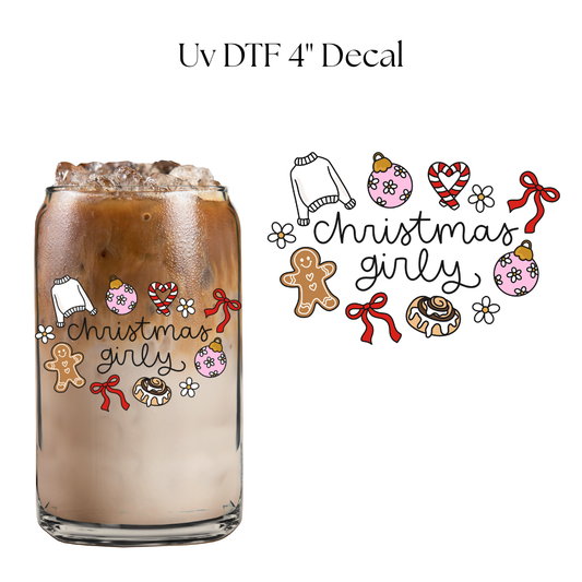 Christmas Girly 4” UV DTF Decal