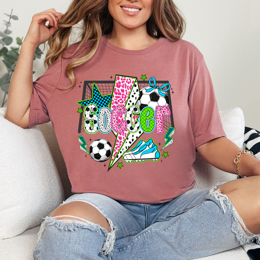 Bright Soccer Things Dtf Transfer