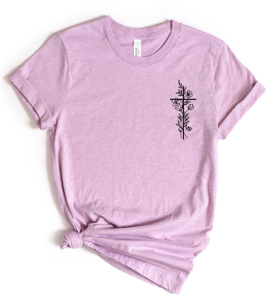 Floral Cross Screen Print