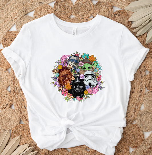 Star Friends In Floral Field DTF Transfer Available in Adult and Youth