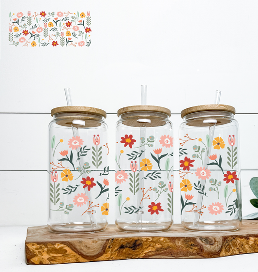 Garden Flowers UV DTF Wrap