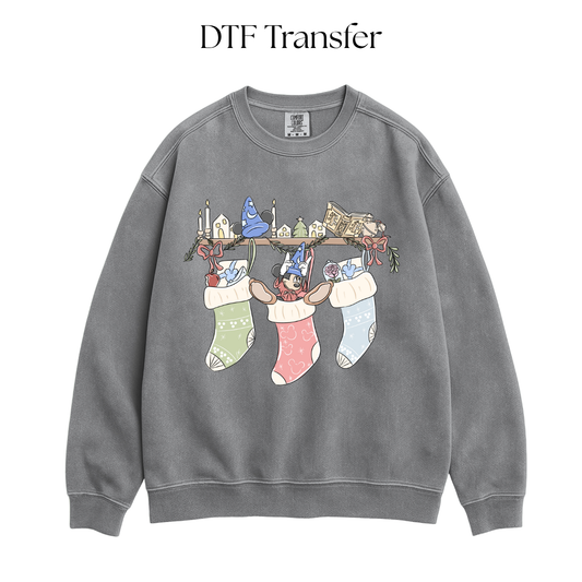 Enchanted Christmas Stockings DTF Transfer