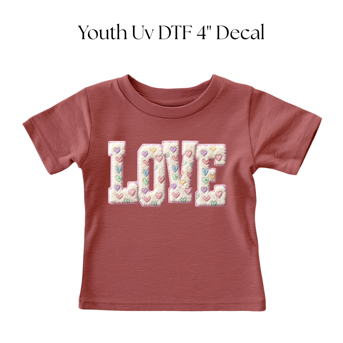 YOUTH White Love DTF Transfer