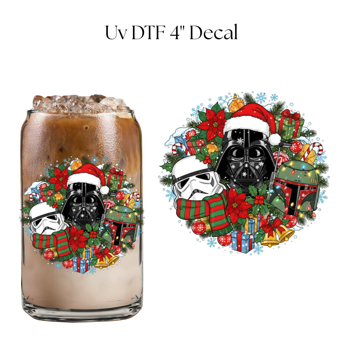 Star Wreath 4” UV DTF Decal