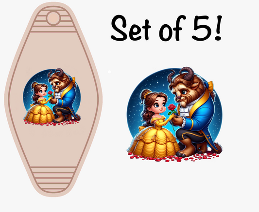 The Beast & The Beauty (MOTEL KEYCHAIN)