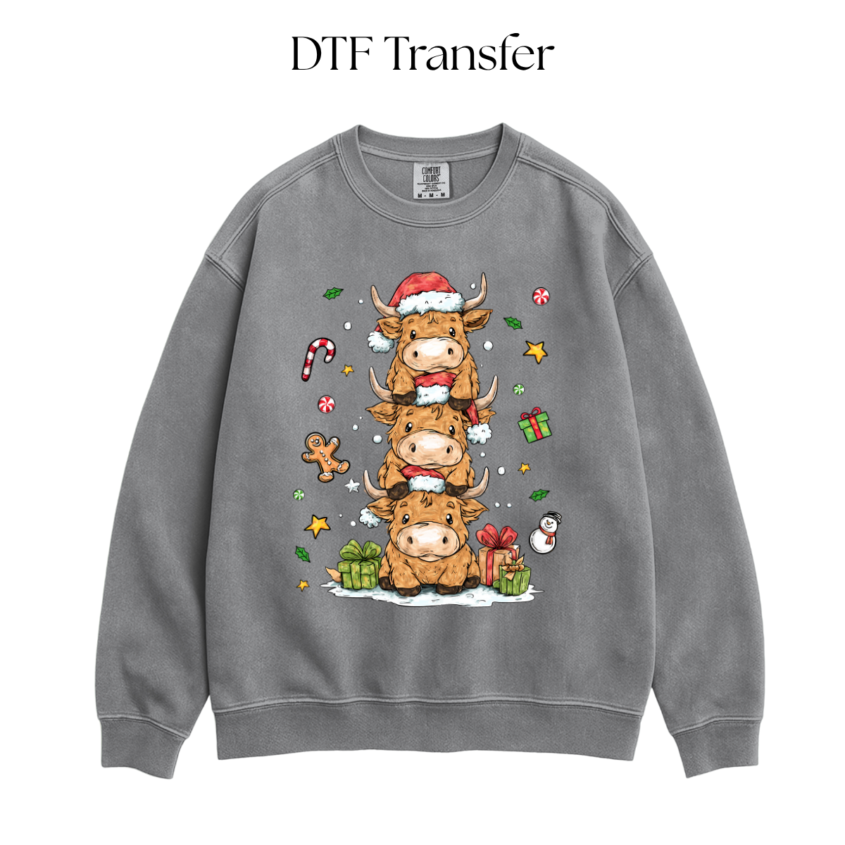 Christmas Cows DTF Transfer