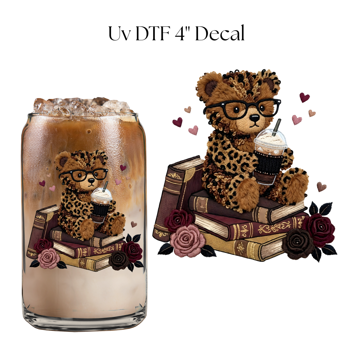 Faux Leopard Dress 4” UV DTF Decal