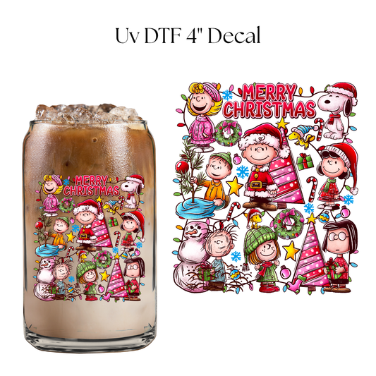 Merry Christmas Snoop and Friends 4” UV DTF Decal