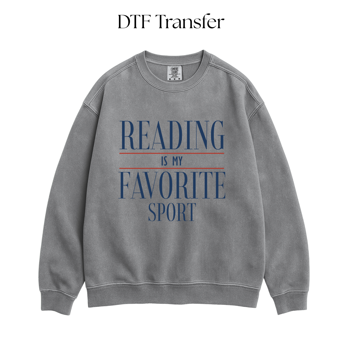 Reading is My Favorite Sport DTF Transfer