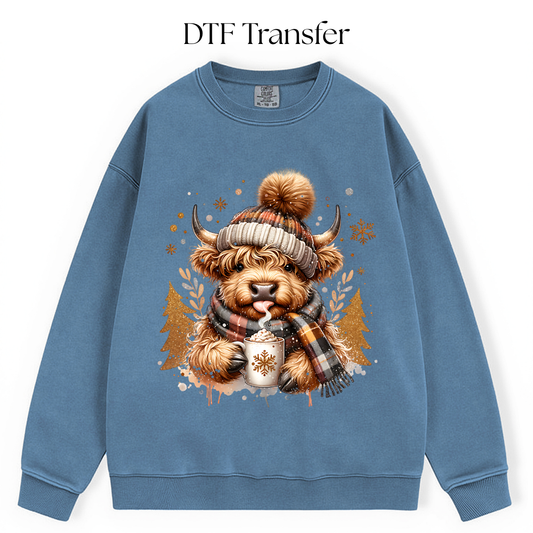 Winter Cow DTF Transfer